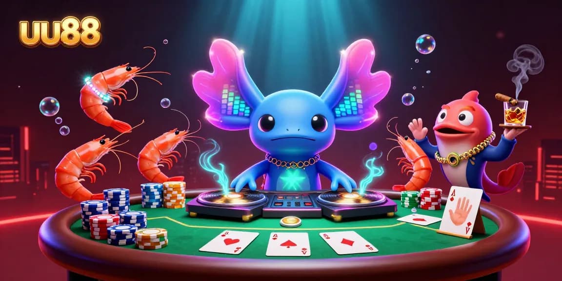 Experience thrilling gameplay at uu88 with a vibrant poker scene featuring captivating characters and high-stakes action.