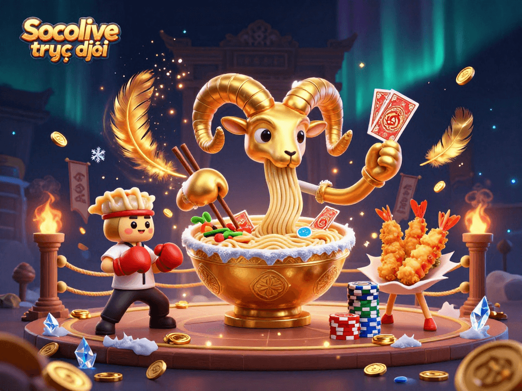 Engage with Socolive trực tiếp's vibrant casino scene showcasing animated characters and lively gambling action.