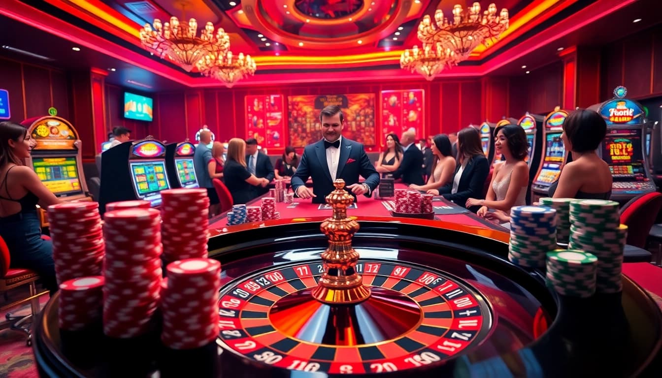 Experience high-stakes gaming action at trang chỉ tg88 with thrilling roulette and vibrant slot machines.