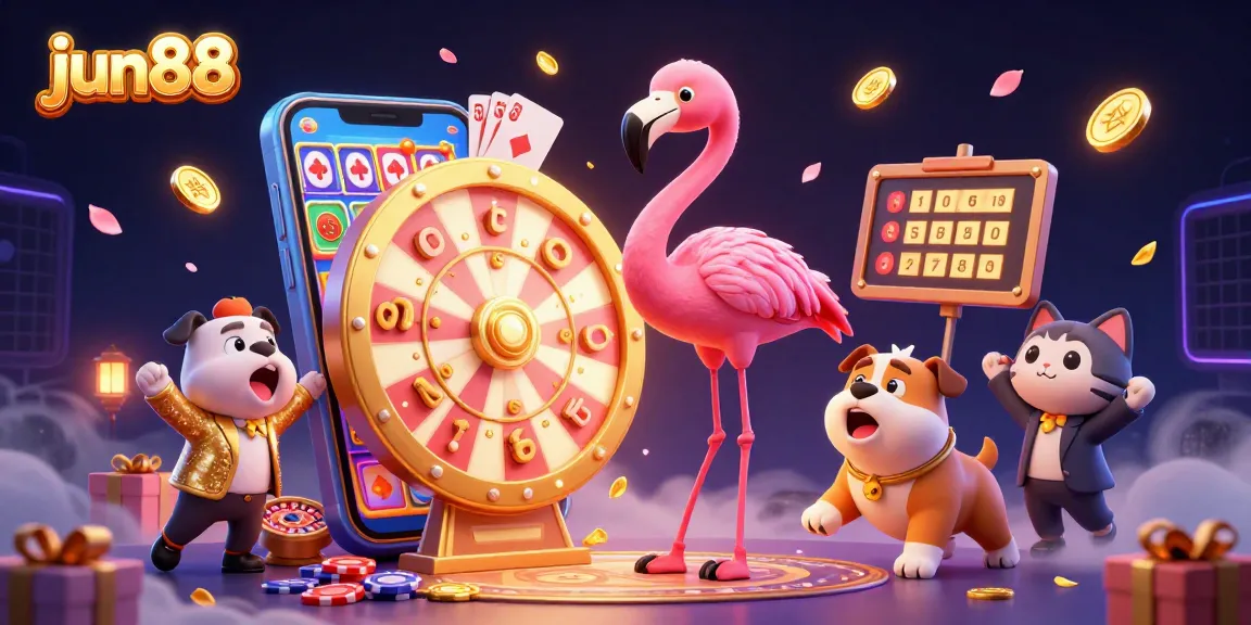 Spin the golden prize wheel with jun88's 3D characters and dynamic gaming elements.