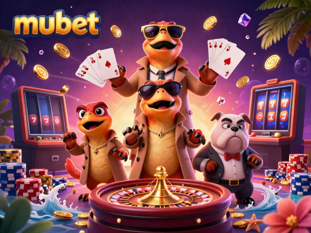 Experience thrilling gameplay with mubet as animated raptors infiltrate a VIP casino.