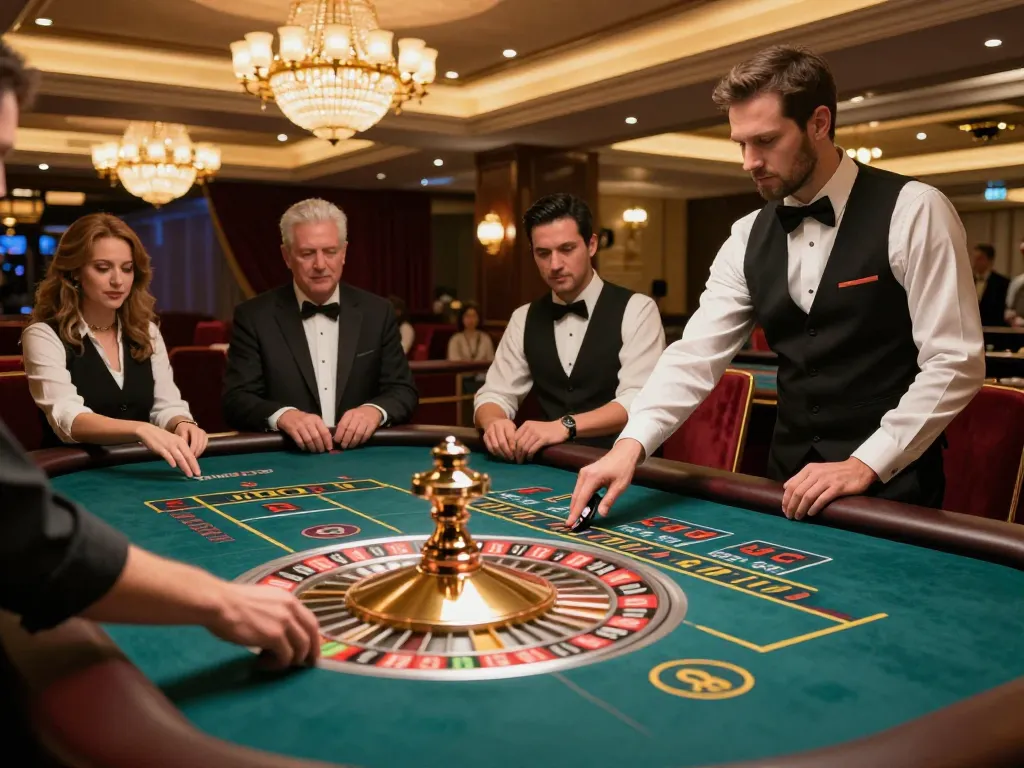 Exciting roulette gameplay at CM88 COM, with players placing bets and croupier spinning the wheel.