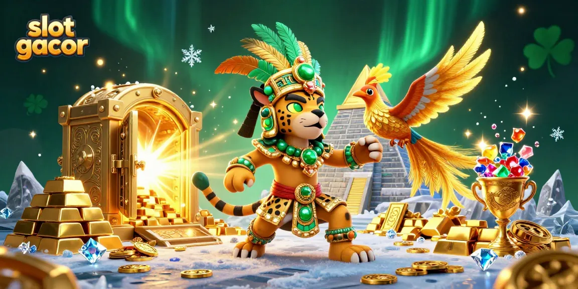 Engage with slot gacor gameplay featuring a Mayan priest, treasures, and gaming action.