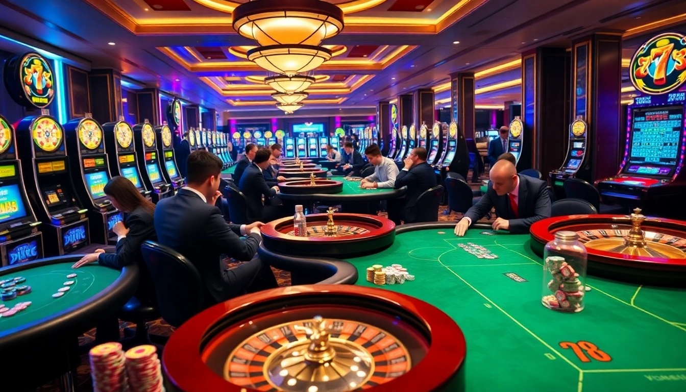 Players enjoy high-stakes poker at 789club's luxury casino, showcasing excitement and skill.