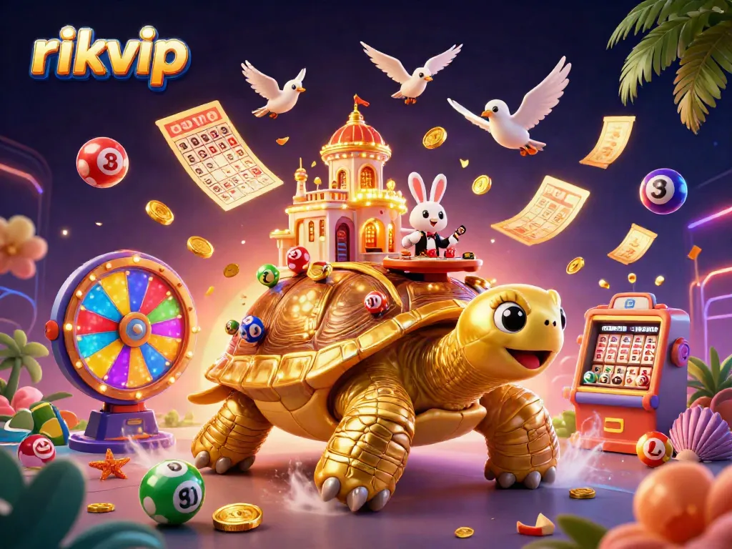 Experience the excitement of rikvip with a vibrant casino scene featuring animated characters and dynamic gaming elements.