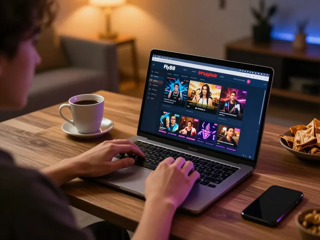 Engaging online casino gameplay on Trang chủ fly88, showcasing a player enjoying a unique gaming experience at home.