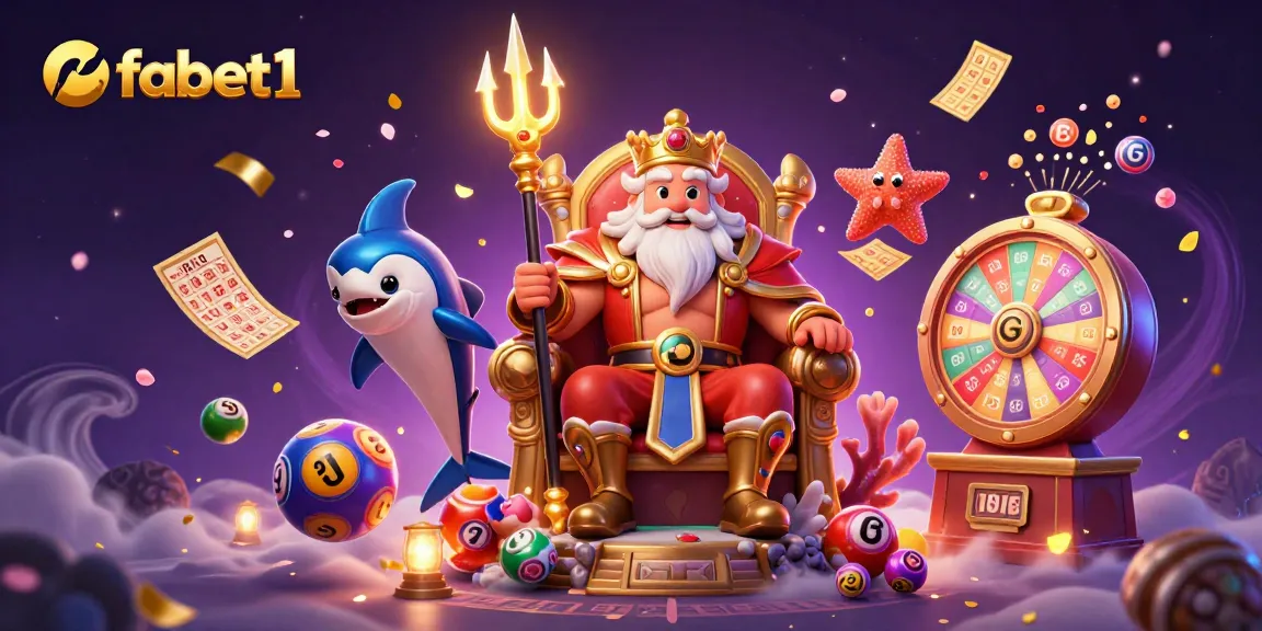 Experience engaging gaming action with Fabet1's vibrant casino illustration.