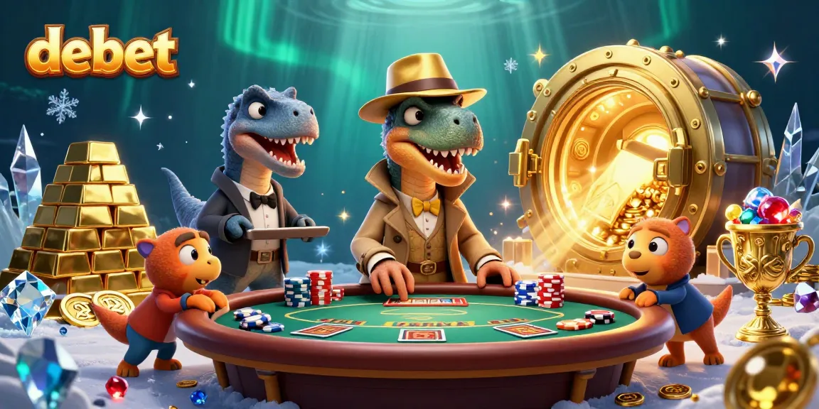 Engage with debet gameplay as a velociraptor card counter, stegosaurus pit boss, and compy pickpocket in vibrant casino.