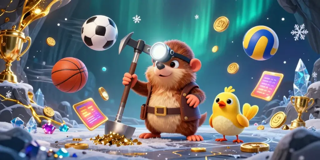Experience the thrill of sports betting with 888win illustrated through lively characters and vibrant game elements.
