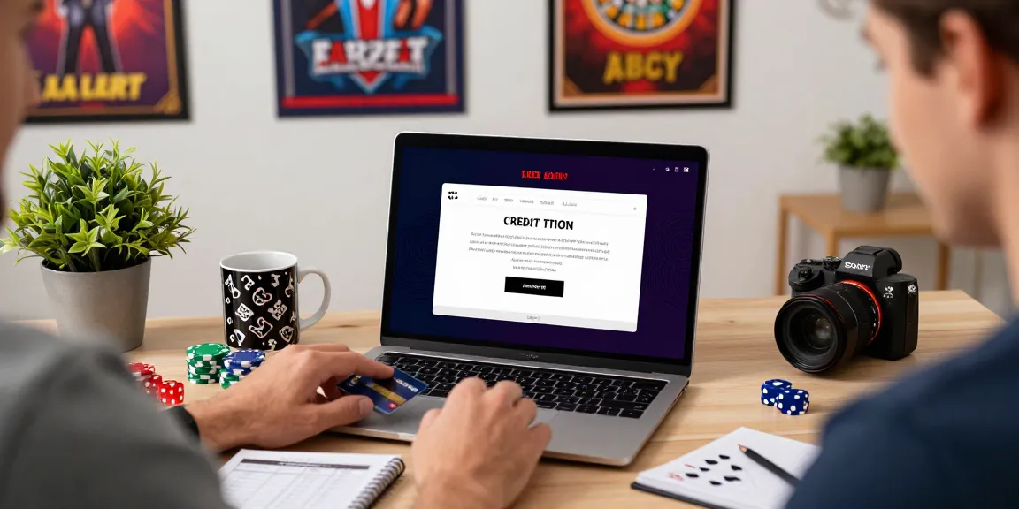 Player at a laptop engaging with credit card options for casinos at https://southsomersetenvironment.co.uk/ in a modern home office.