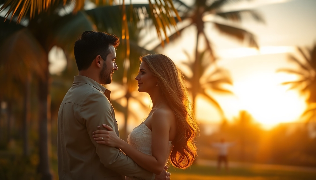 Spotlight on a destination photographer capturing magic moments in serene sunset ambiance.