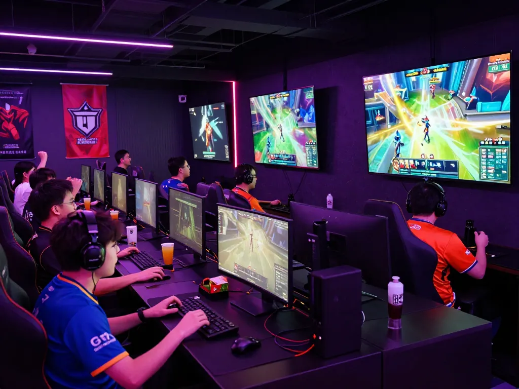 Exciting esports event showcasing nổ hũ hubet88 with fans cheering and vibrant lights.
