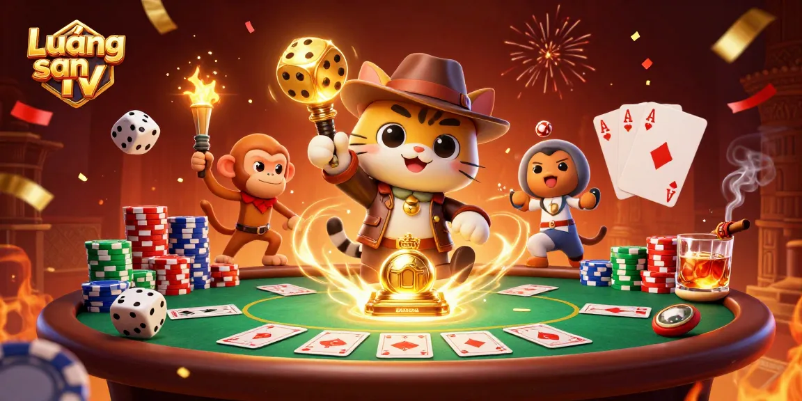 Lương sơn TV delivers immersive gambling experience featuring vibrant elements like poker chips and animated characters.