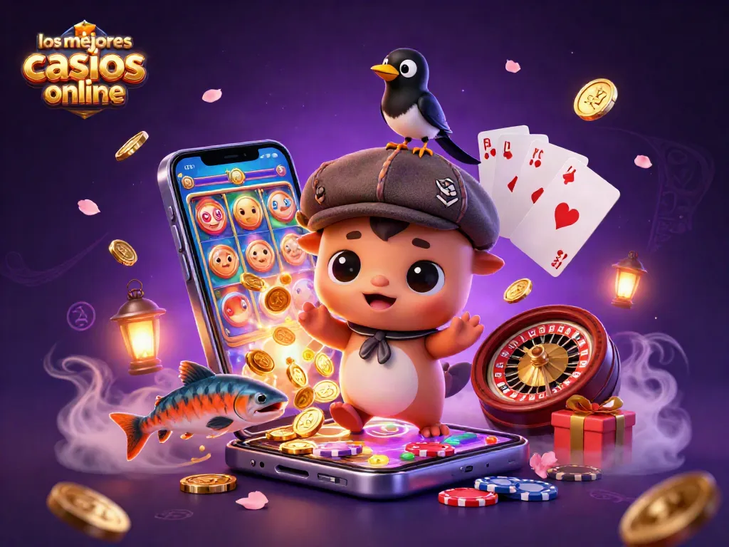 Los mejores casinos online presentan al tierno Nessie y su amigo magpie en un escenario vibrante de juegos.