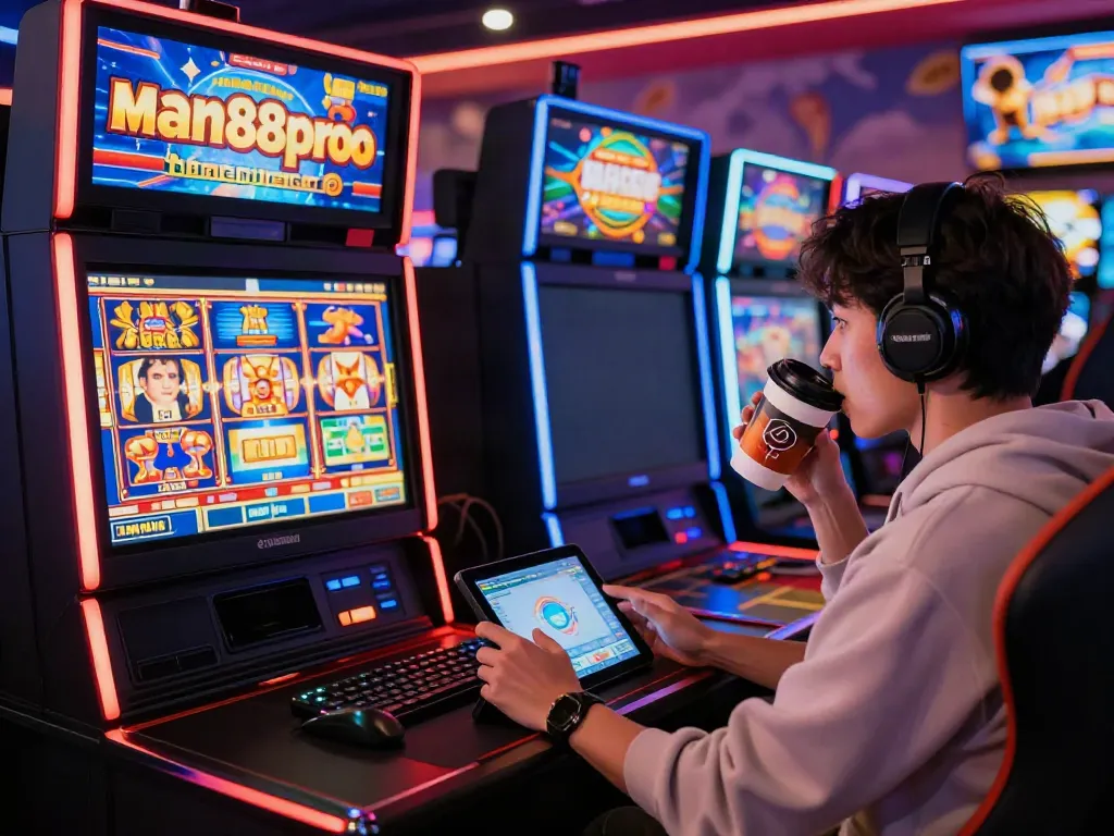 Exciting online gaming experience on https://man88pro.com/ with player engaged in live casino activities.