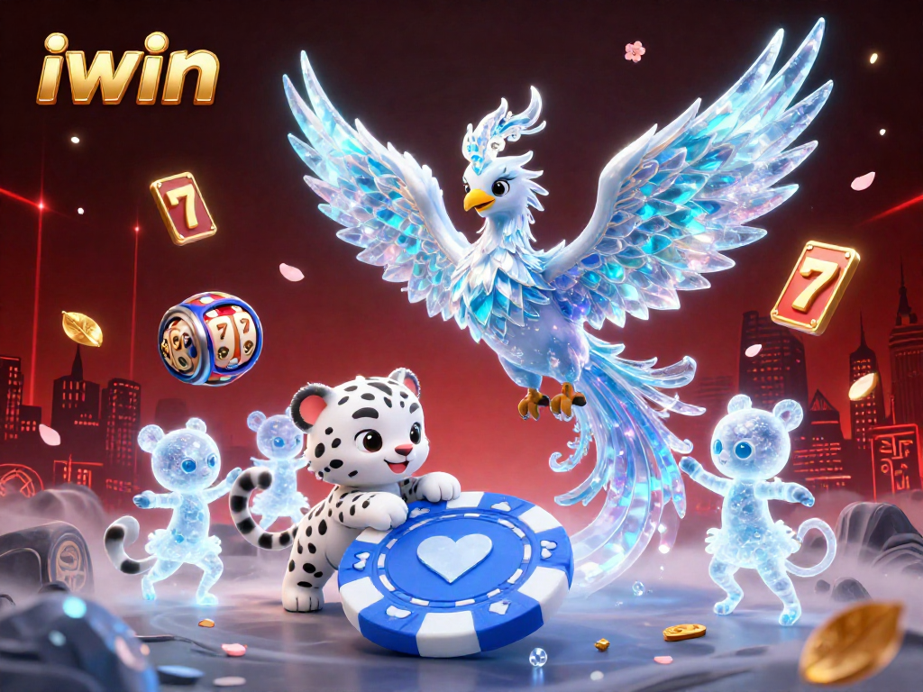 Spin and win with iwin, a captivating 3D scene filled with poker fun and vibrant gaming action.