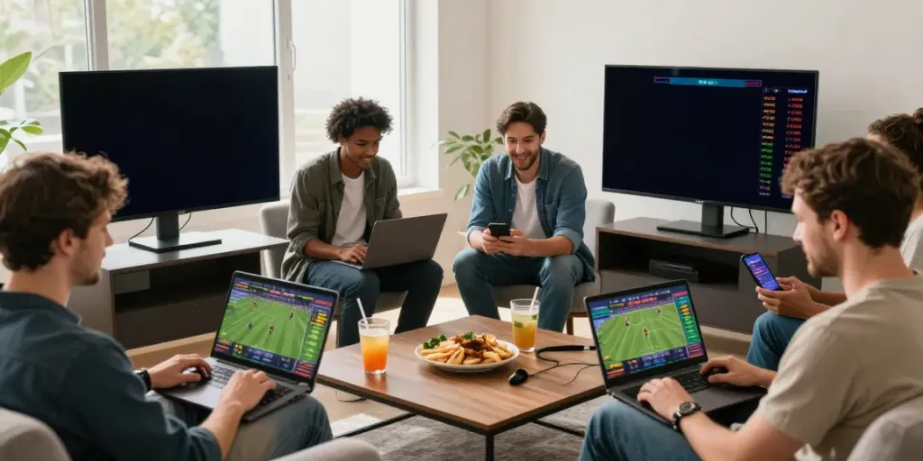 Online betting experience at https://fabet.com.mx/ with players engaged in sports wagering.
