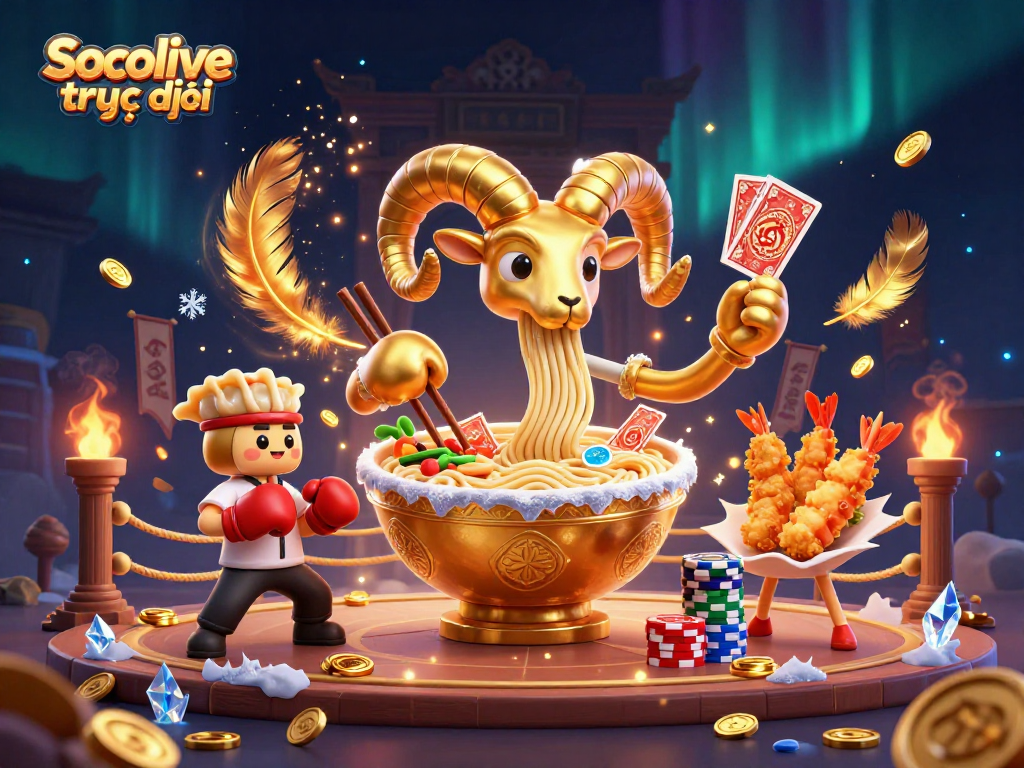Engage with Socolive trực tiếp's vibrant casino scene showcasing animated characters and lively gambling action.