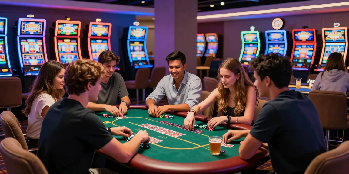 Players enjoying games at casinos that accept credit cards, showcasing vibrant casino atmosphere and excitement.