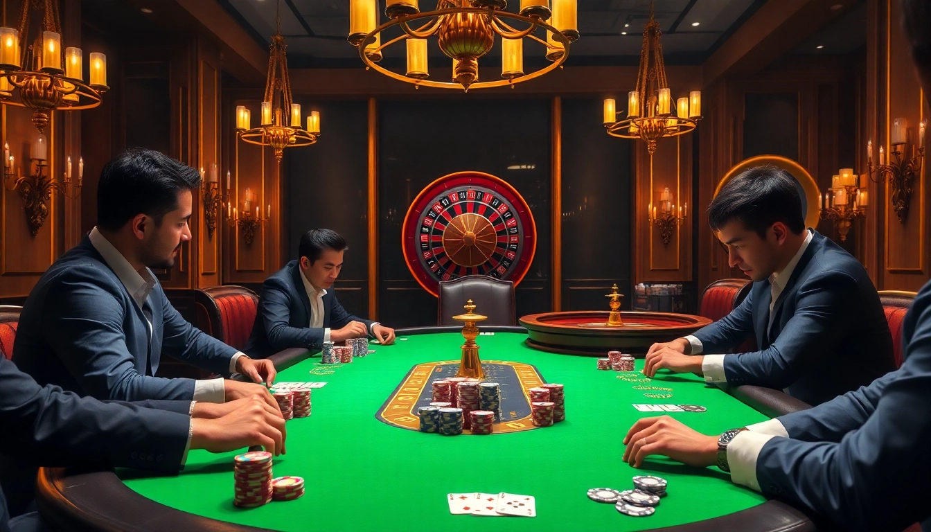 Experience high-stakes excitement at the say88 casino with professional poker players and vibrant chips.