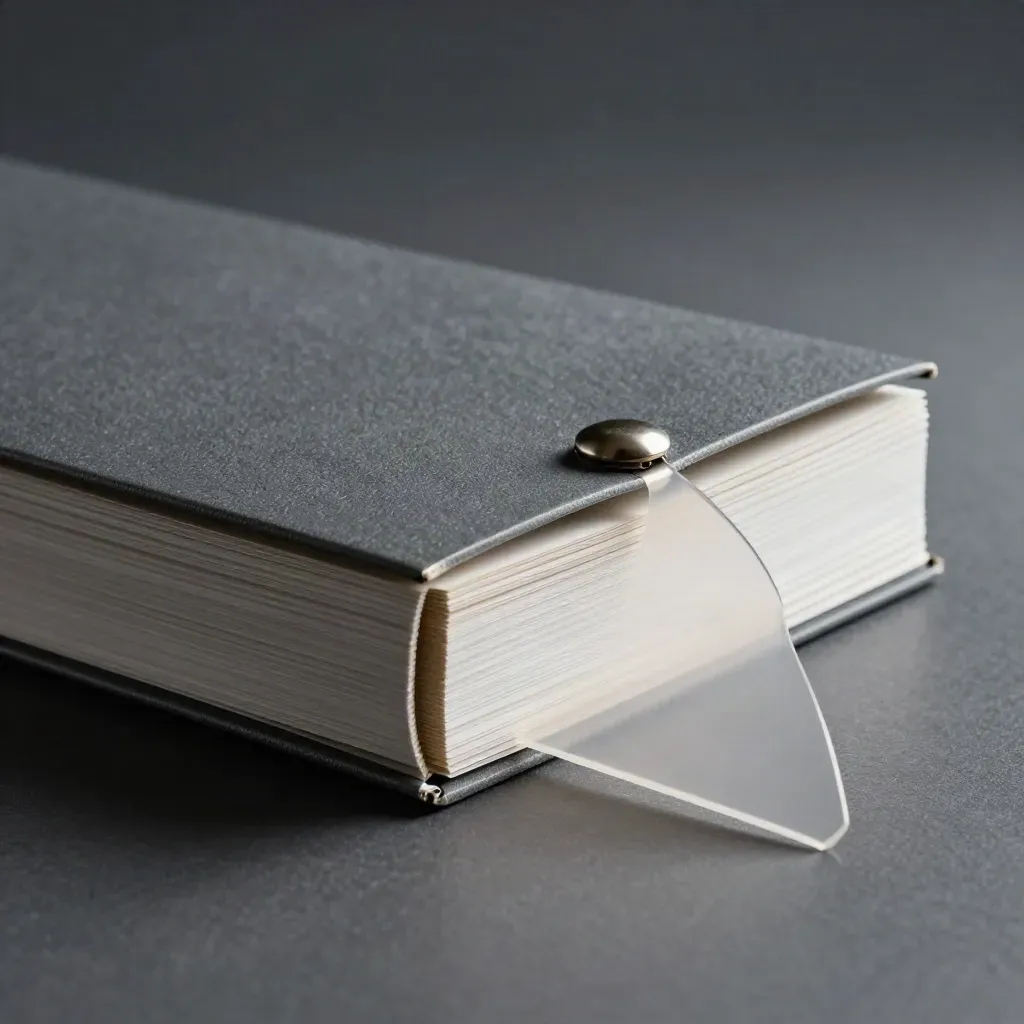 Graphite sleeve with acetate dividers and white sheets lit in dramatic macro.