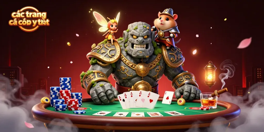 Trải nghiệm các trang cá cược uy tín với hình ảnh golem sâu sắc và những biểu tượng đỏ rực rỡ