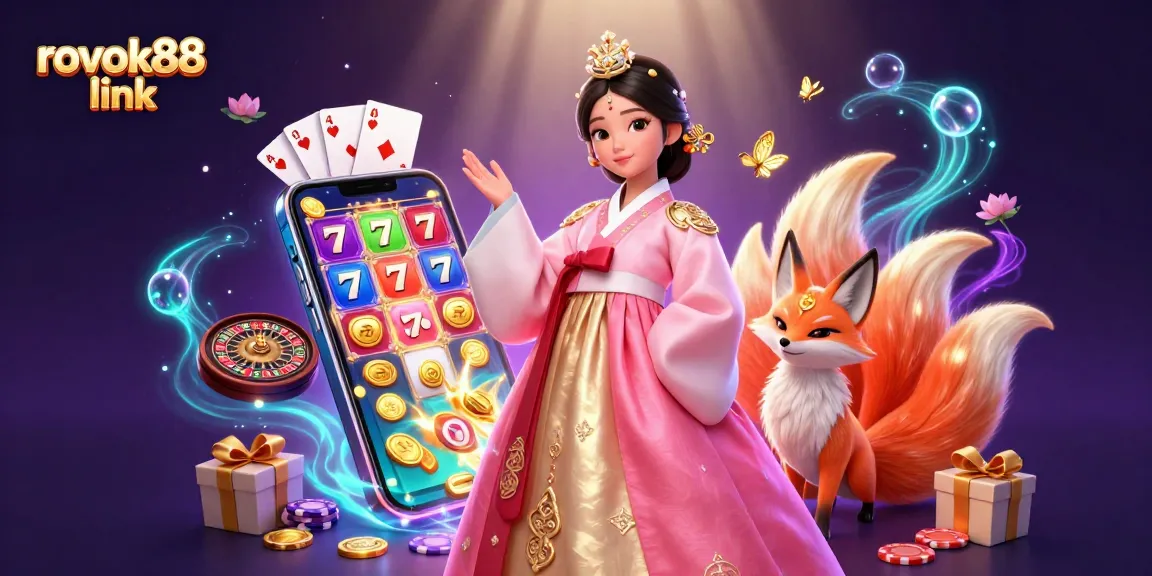 Spin colorful slots and win with rokok88 link in an enchanting online casino scene.
