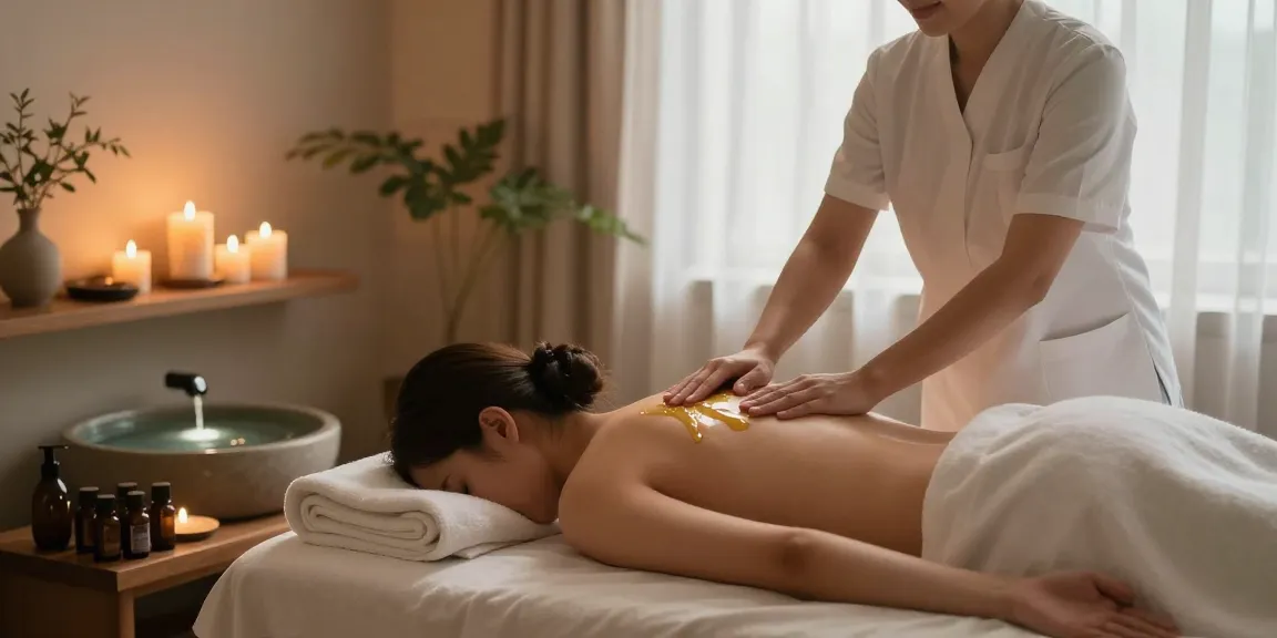 Tranquil 부평출장안마 massage therapy room with soothing atmosphere and essential oils.