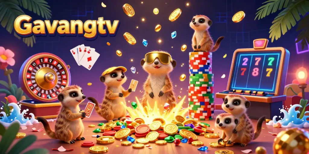 Experience exhilarating gambling fun with Gavangtv as meerkats run a bustling casino operation.