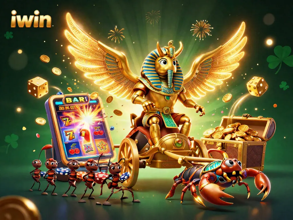 Experience the thrill of iwin with a vibrant display of colorful casino games and rich characters.