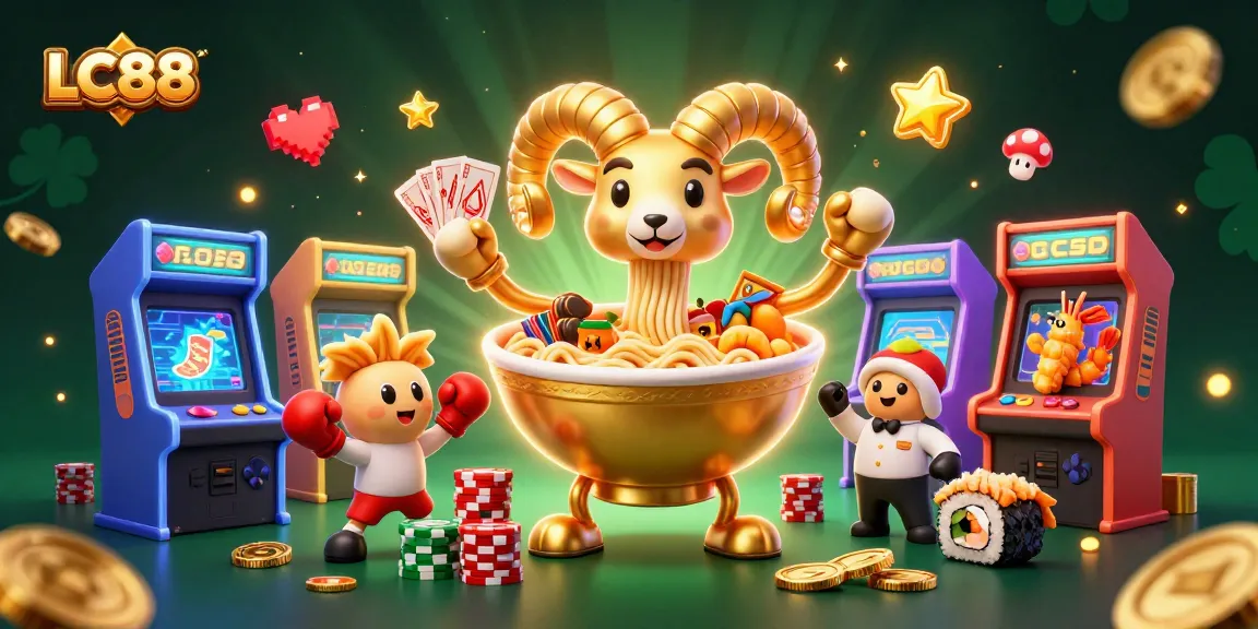 LC88 engages players in vibrant gameplay with cartoon characters and casino elements.