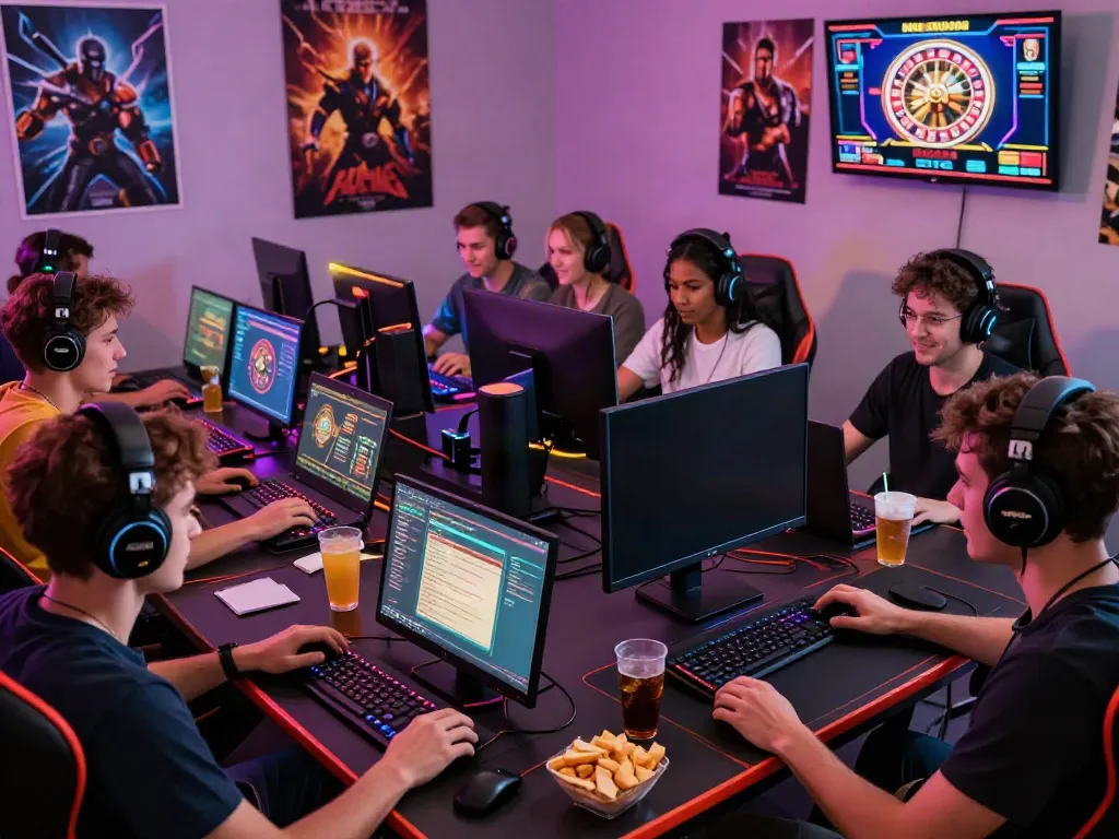 Engaging online gaming atmosphere from https://red88.limited/, showcasing friends enjoying thrilling gaming experiences.