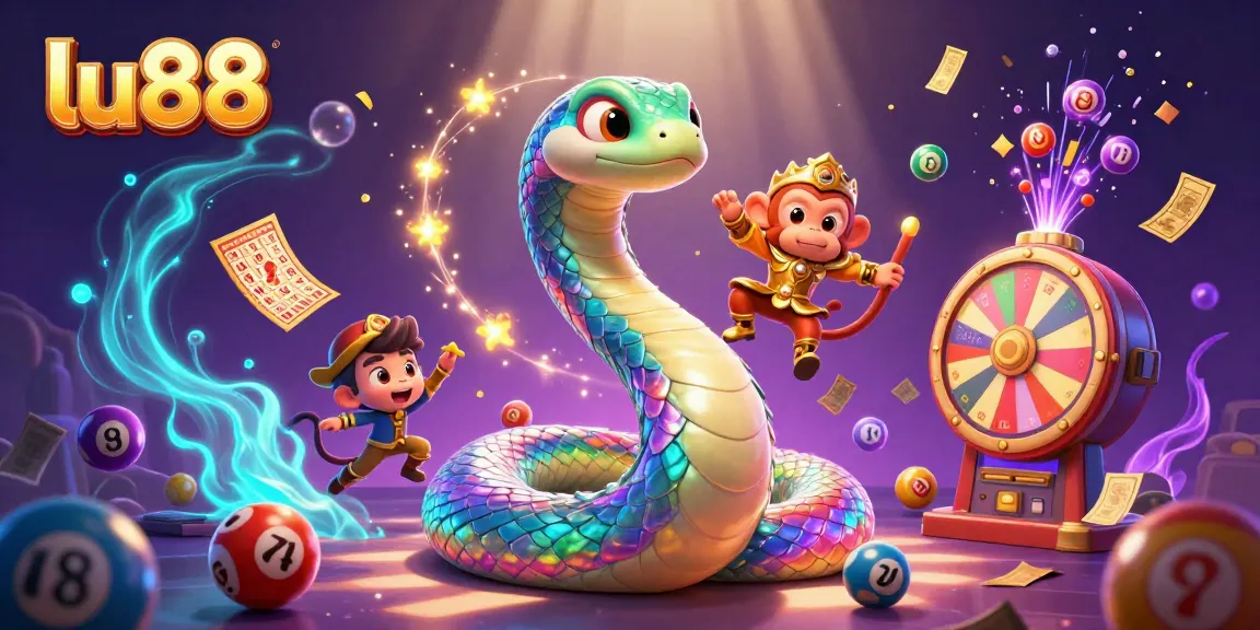 Experience thrilling gameplay at lu88 with a vibrant scene showcasing exciting lottery elements and a dynamic atmosphere.