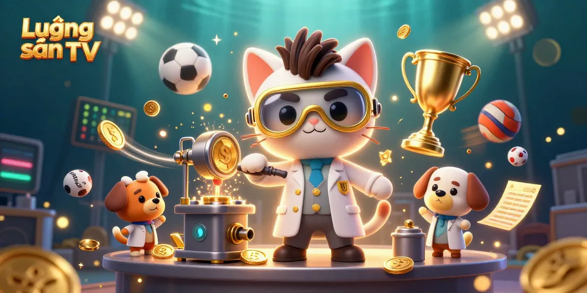 Lương sơn TV showcases intense sports betting action with dynamic sports balls and vibrant visuals.