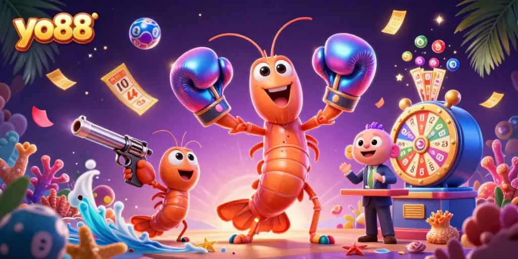 Experience thrilling wins at yo88 with colorful lottery elements and dynamic character action.