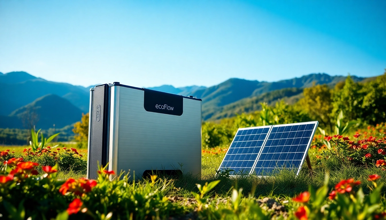 Charge devices efficiently with EcoFlow power station in a serene outdoor setting.