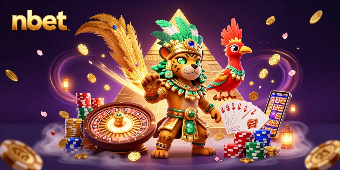 Experience nbet’s thrilling casino adventure with Mayan priest, quetzal bird, and rich game elements.