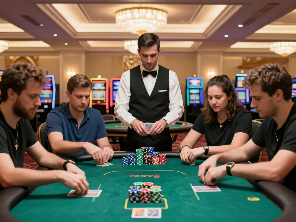 Players strategizing in a thrilling poker game environment, showcasing the essence of 789win.