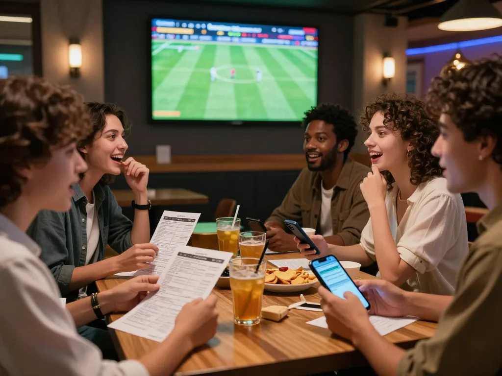 Xoilac sports fans actively engaging in live betting discussion while watching football match