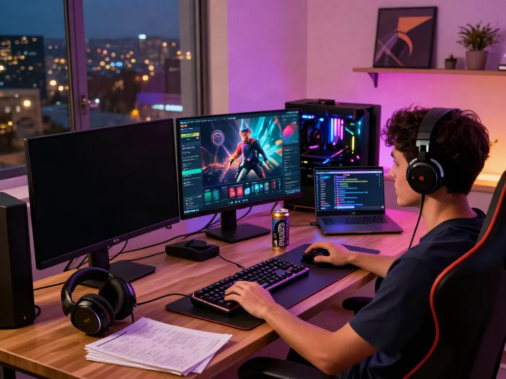 Engaging online gaming setup showcasing DA88 games for immersive experience