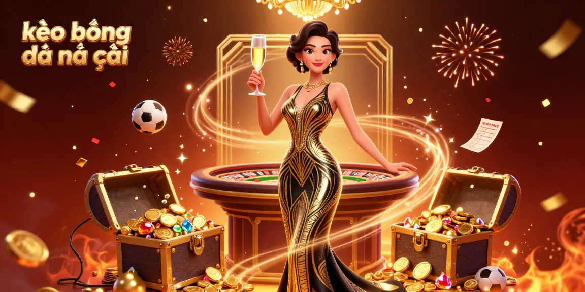 Kèo bóng đá nhà cái scene showcasing an elegant woman amidst dynamic sports betting elements and festive decorations