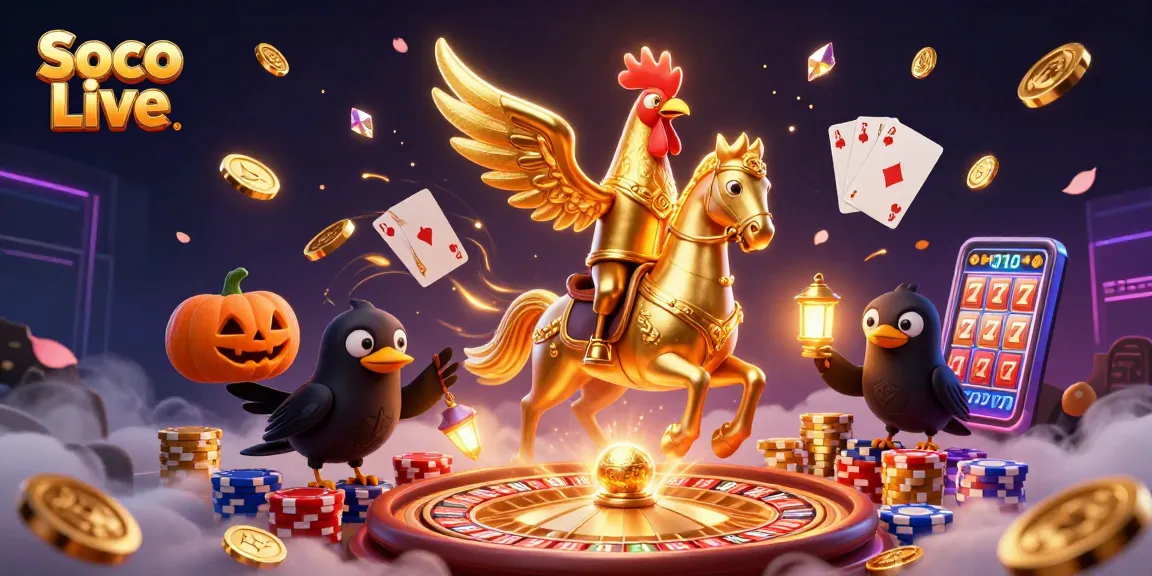 Soco Live delivers an exciting 3D gambling experience with vibrant characters and dynamic casino elements.