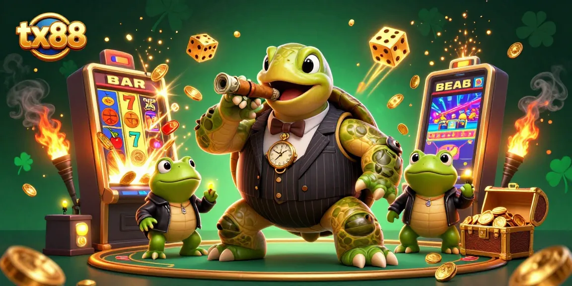 Engage with slot adventures at tx88 through an exciting 3D casino illustration showcasing luck and winnings.