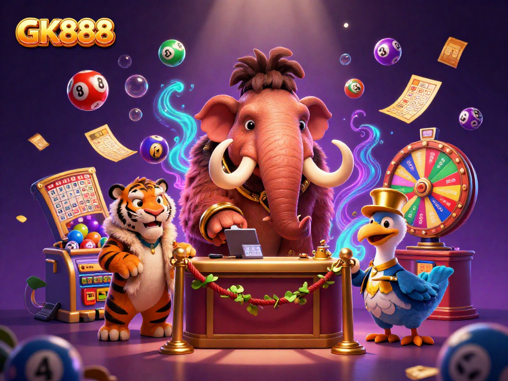 Experience exciting gameplay at GK888 with friendly characters welcoming you to the casino.