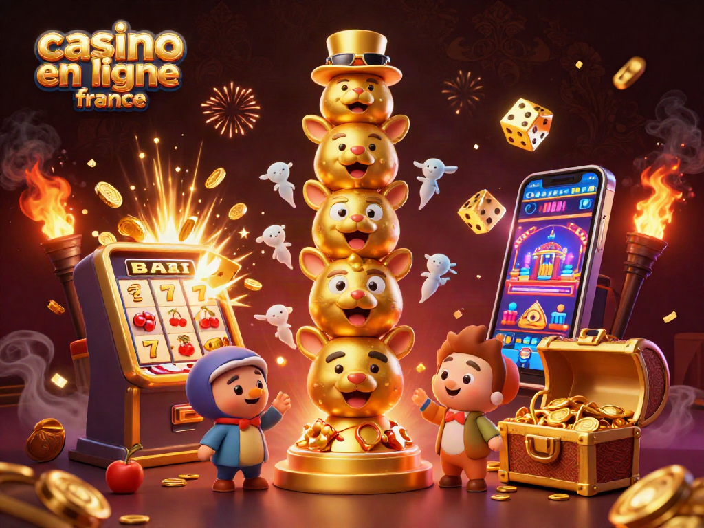 Jouez à casino en ligne France avec des éléments riches et dynamiques dans une scène de jeu colorée.