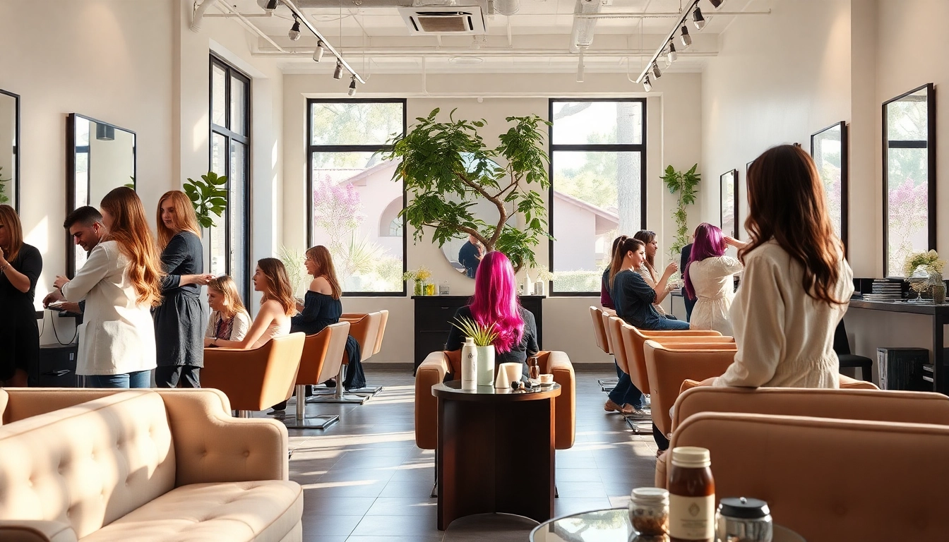 Professional hairstylists delivering quality services at hair salons san diego in a modern, inviting salon atmosphere.